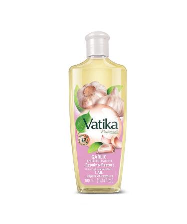 Dabur Vatika Naturals Enriched Hair Oil Natural Moisturizing Strengthening & Hair Oil Serum for Healthy Scalp Nourishing Hair Oil for Soft Manageable Smooth & Silky Hair From Root to Tip (Garlic)