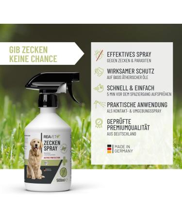 Reavet Tick Protection Dog Spray 500ml | Black Cumin Oil | Instant Tick Defense for Puppies - Buy Online on GoSupps.com