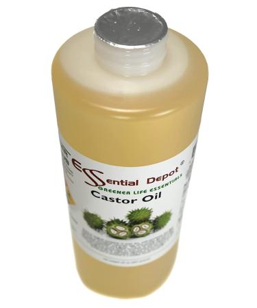 Organic Castor Oil - 32 oz HDPE Sealed Container with Resealable Cap - Buy Online on GoSupps.com
