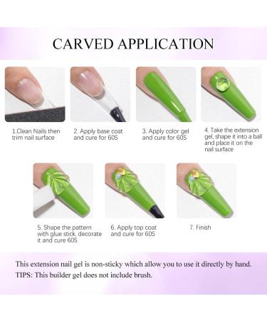 MIZHSE Clear Sculpture Builder Gel 15g - Non-Stick Hand Nail Extension Hard Gel for Nail Art - Buy Online on GoSupps.com