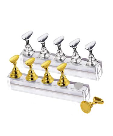 2 set acrylic nail nail art practice stand magnetic nail tip holder training fingernail display stand nail exercise stand nail tips exercise holder nails tips holder for nail tips exercise