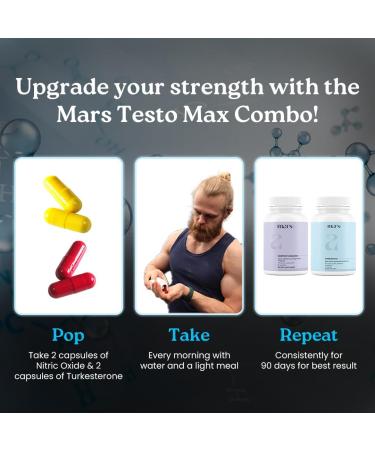 MarsbyGHC Testo Max Combo | Mars Beetroot Nitric Oxide Booster & Mars Turkesterone Capsules 120 Capsules | - Buy Online on GoSupps.com