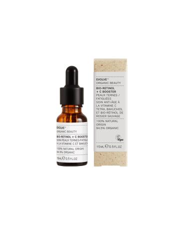 Evolve Organic Beauty - Natural Bio-Retinol + C Skin Booster | Small-Batch Vegan Clean Beauty (0.24 fl oz | 7 mL)