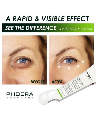Phoera Revitalizing Eye Cream - Brighten & Hydrate | Reduce Fine Lines Dark Circles & Puffiness | For All Skin Types | Shop Internationally - Buy Online on GoSupps.com