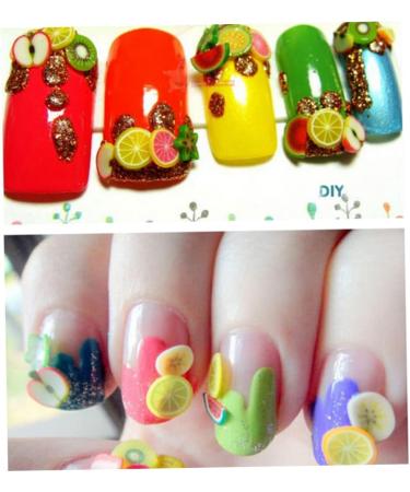 Nail art piece1box Creative Nail Art Decoration Cute Finger Nail Fresh Fruit Multi Usage Polymer Clay Fruit Rods Sticks (12 Pattern) - Buy Online on GoSupps.com