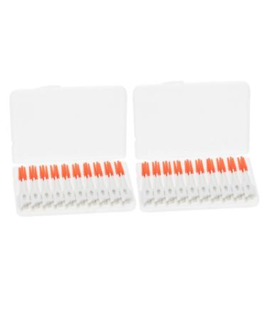Lalafina 80st chewing gum interdental brush tooth floss dinner cleaning brush dental toothpick the rose flex tools oral interdental brushes teeth clean pp 1 piece (1 Pack) orange