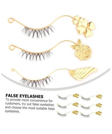 FOMIYES 6pairs Eyelash Lash Display Fake Lashes Magnetic with Tool Magnetic Tryout Wand Eyelash Separator Eyelash Applicator Tool Salon Rose Electroplating Process Fake Eyelashes - Buy Online on GoSupps.com