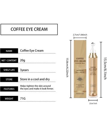 Serum Creme Yeux La Caf ine Cr me Contour Des Yeux De 20 Ml contour des yeuxCr me Anti Cernes Et Poches Serum Yeux Boule De Massage 360 limine Efficacement Les Rides unisexe (1PC) 1 g (Lot de 1) - Buy Online on GoSupps.com