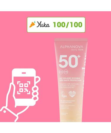  Alphanova ALPHANOVA Daily Sun Invisible Sunscreen Lotion SPF 50+ Face and Body Enhanced UVA Protection 150ml No White Cast - Buy Online on GoSupps.com