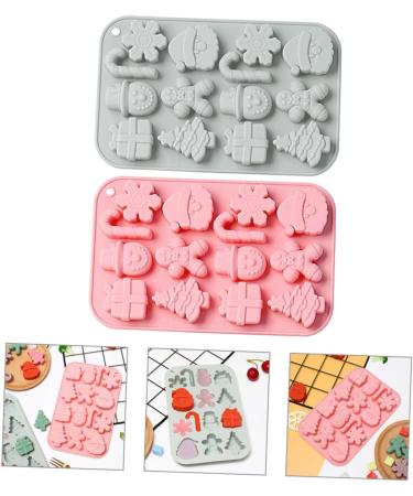 Alipis 2pcs Baking Mold Chocolate Mold Resin Mold Candy Making Mold Silicone Molds Cake Mold Christmas 3D - Buy Online on GoSupps.com