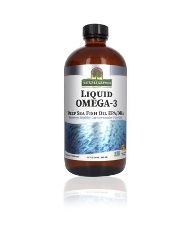 Nature's Answer Liquid Omega-3 | Deep Sea Fish Oil with EPA/DHA Dietary Supplement | Cardiovascular Support | No Preservatives & Gluten-Free 16oz (Pack of 1) 16 Fl Oz (Pack of 1)