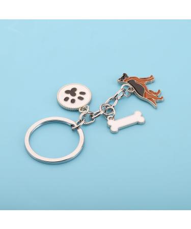 Ensianth Dog Keychain Gift | Perfect Puppy & Dog Lover Keyring | Paw Print Keychain for Dog Owners | Ideal Gift for Mom Dad & Shepherd Fans - Buy Online on GoSupps.com