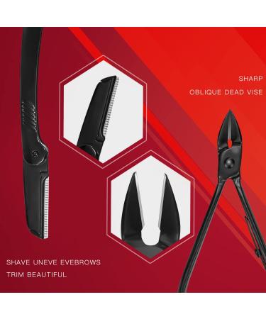 18pcs Manicure Set with Nail Clippers Pedicure Kit - Professional Nail Care Tools Gift in Black & Red - Buy Online on GoSupps.com