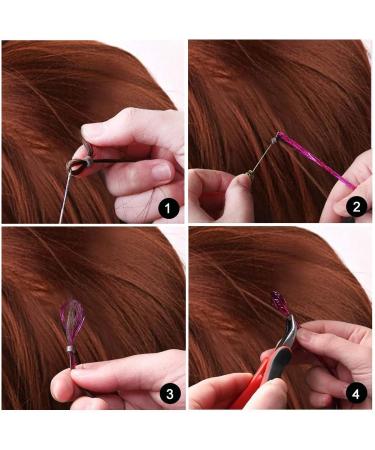 47 Silver Hair Tinsel Kit - 1100 Strands, Heat Resistant Extensions for Women & Girls - Buy Online on GoSupps.com