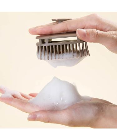 Scalp Massage Brush | Soft Head Shampoo Brush for Wet & Dry Use | Head Massage & Hair Peeling - Beige - Buy Online on GoSupps.com