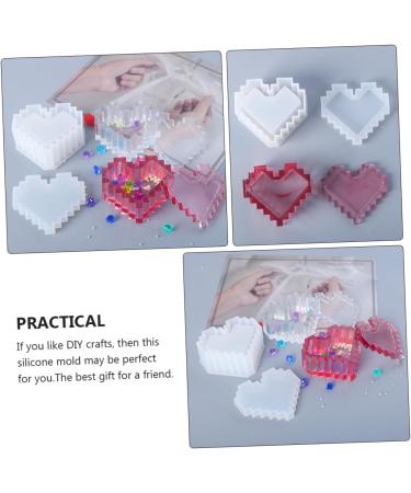 COHEALI 2 Sets Storage Box Mold Silicone Molds Epoxy Silicone Diy Crystal Epoxy Mold Accessories Crafts Whitex2pcs 9.6X8.9CMx2pcs - Buy Online on GoSupps.com