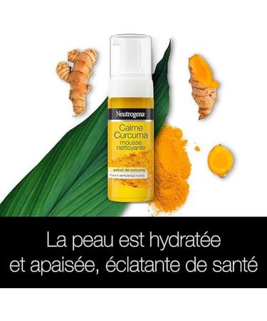  Neutrogena Neutrogena | Turmeric Calming Cleansing Foam (150 ml pump bottle) Facial cleanser for blemish-prone skin with extra - Buy Online on GoSupps.com