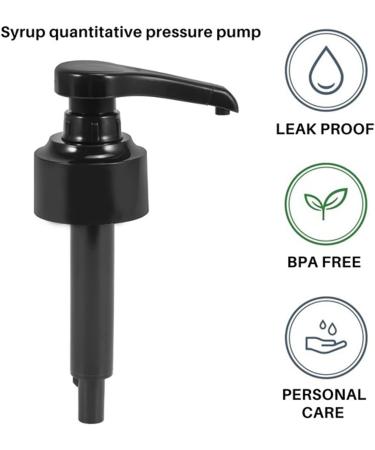 Jevina 3 St Cke Black 10 Ml Syrup Pumps Dispenser Pump Perfect for Coffee Syrups Snow Cone Aromas & More - Buy Online on GoSupps.com