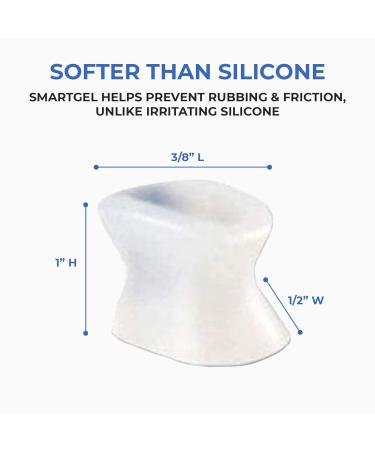 Soft Gel Toe Separators for Bunion & Toe Pain Relief - 6 Pack Toe Spacers & Spreaders - Gel Orthotics for Hallux Valgus & Overlapping Toes - Buy Online on GoSupps.com