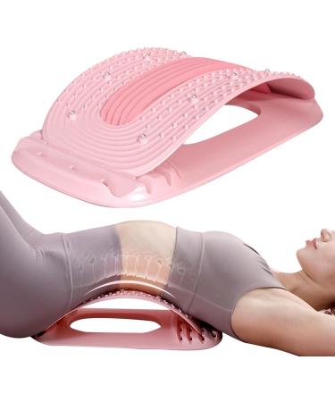Qeepepucak Lumbar Spine Board - Multi-Stage Backknack Device for Scoliosis & Herniated Discs | Pink Magnetic Massage with 4 Adjustable Steps - International Shipping - Buy Online on GoSupps.com