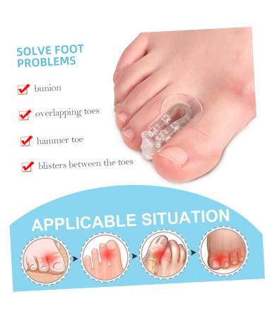 Silicone Toe Separator Clips Bundle for Hammer Toe & Valgus Correction - 4 Pairs - Buy Online on GoSupps.com