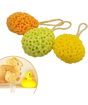 Honeycomb Shower Sponges - Set of 4 | Bath Loofahs for Body Scrubbing | Skin Care Smoothing Tools for Adults & Kids - Buy Online on GoSupps.com
