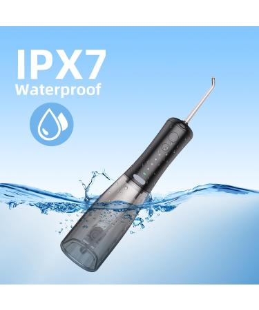 SARMOCARE Cordless Water Flosser - 350ML 4 Modes & Tips | IPX7 Waterproof Rechargeable Oral Irrigator for Home & Travel - Black - Buy Online on GoSupps.com
