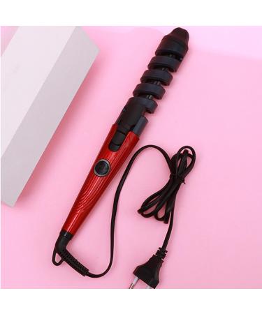 Automatic Curling Wand Portable Hair Curler - Hair Straightener and Curler 2 in 1 Portable Automatic Hair Curler Wand for Long Short Hair Red US - Buy Online on GoSupps.com