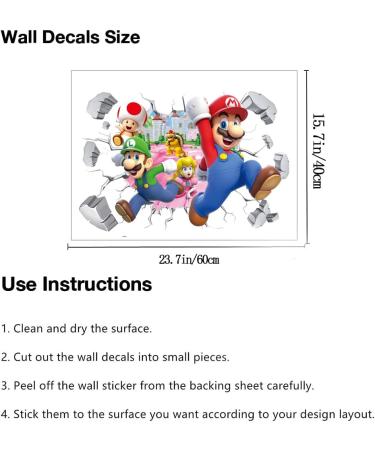 3D Wall Sticker Kids Decal Self-Adhesive Hotel Decor Bedroom Living Room - 40X60cm - Buy Online on GoSupps.com