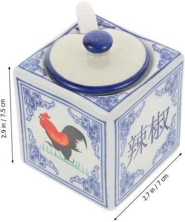 Zerodeko Container Durable Holder Pot Pattern Pepper Chili Home Unique Accessory Kitchen Creative Storage Rooster - Buy Online on GoSupps.com