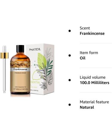 PHATOIL Frankincense Essential Oil 100ML - Premium Grade for Aromatherapy, Diffuser, and Candle Making - Buy Online on GoSupps.com