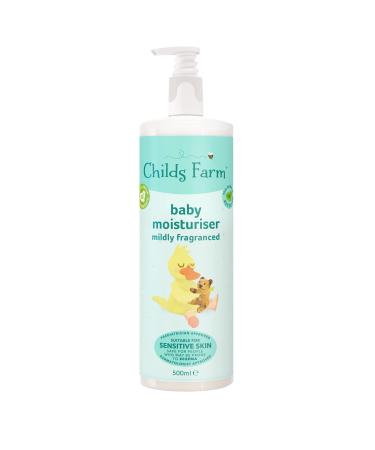 Childs Farm Baby Moisturiser Mildly Fragranced Suitable for Newborn and Upwards with Normal Sensitive and Eczema Prone Skin Contains Shea and Cocoa Butter White 500 ml (Pack of 1) 500ml Sensitive