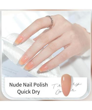 TBeautfave Nude Nail Polish Quick Dry Peel off Nail Polish Long Lasting Nail Varnish Breathable Natural Nail Polish Water Based No Need Cure Nail Varnish Gel Polish Home Nail Art 11JadeKhaki - Buy Online on GoSupps.com
