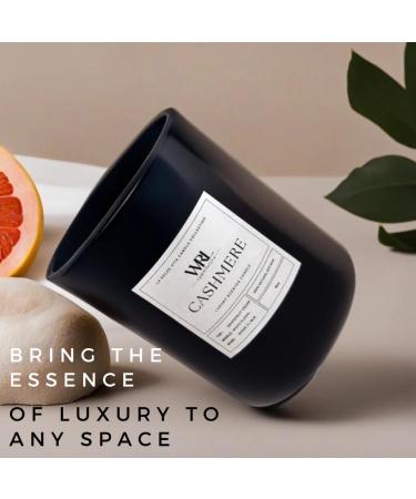 Cashmere Scented Candles - Organic Soy Wax 45+ Hour Burn Luxurious Citrus Essential Oils Gift Boxed - Perfect Home D cor - Buy Online on GoSupps.com
