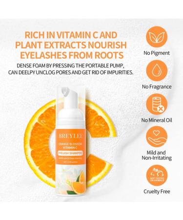 Eyelash Extension Cleanser - BREYLEE Lash Shampoo for Extensions & Lash Care Kit with Rinse Bottle Brush & Pad | Professional & At-Home Use - Buy Online on GoSupps.com