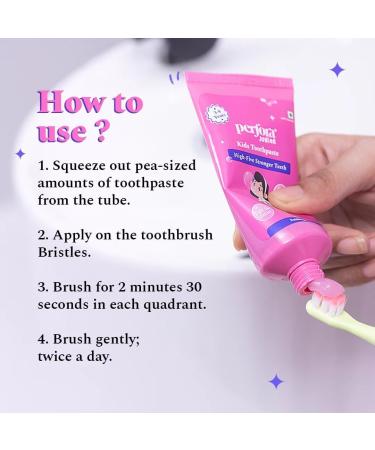 Perfoora Kids Toothpaste 50g | Fluoride & SLS Free Paste | Bubblegum Blast | Prevents Cavities Strengthens Teeth & Protects Enamel | Safe for Ages 3-8 | Gentle & Effective Oral Care - Buy Online on GoSupps.com