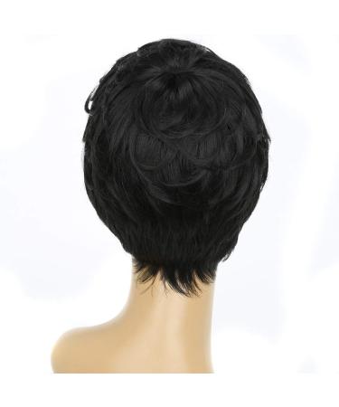 Shop Women's Black Wavy Synthetic Curly Wig - Perfect for 50s 60s 70s & 80s Styles | International Shipping Available - Buy Online on GoSupps.com