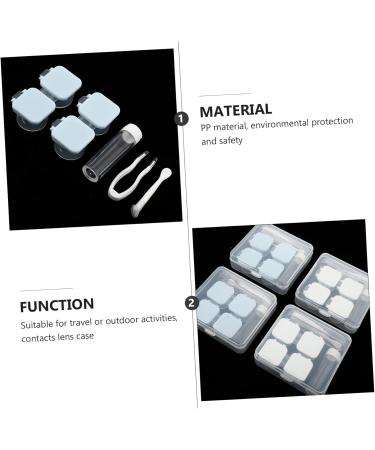 Ultechnovo 4 Pcs Colored Contact Lenses Case - Travel Storage & Cleaning Accessories - Buy Online on GoSupps.com