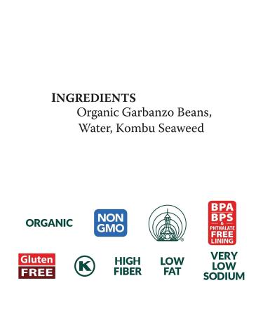 Eden Organic Garbanzo Beans 15 oz (Pack of 12) - No Salt Added | Buy Online - Buy Online on GoSupps.com