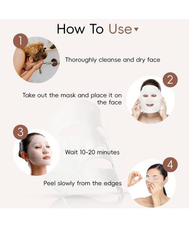 5PC Deep Collagen Anti-Wrinkle Lifting Mask | Hydrating Facial Sheet Masks for Elasticity & Moisturizing - Buy Online on GoSupps.com