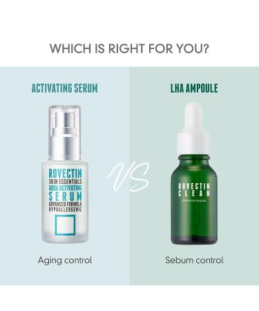 ROVECTIN Aqua Activating Serum | Anti-Aging Facial Serum with Vitamin E Niacinamide & Hyaluronic Acid | Moisturizing & Brightening Korean Vegan Skincare (1.2 fl.oz - Buy Online on GoSupps.com