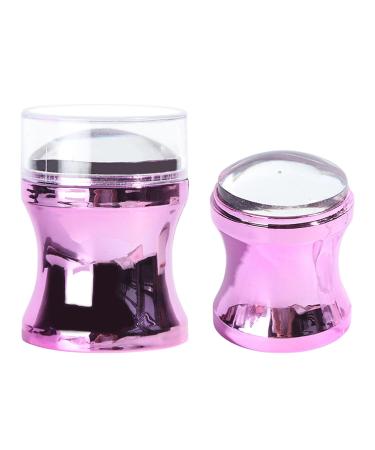 Clear nail Art Stamper Schaber set silicone nail stamp transparent jelly impression stamp for diy manicure printing tool nail art accessories blue/red/violet