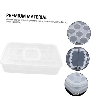 GLEAVI Box Egg Tote Eggs Refrigerator Egg Container Egg Case Egg Holder Covered Egg Organizer Crisper Dog - Buy Online on GoSupps.com