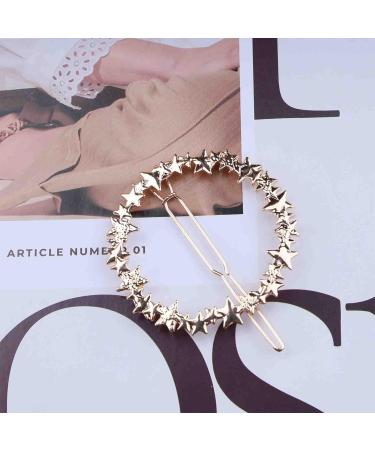 Cimenexe Bohemian Multi Star Hair Clip Circle Star Hair Barrette Gold Round Star Hair Pins Clips Metal Star Headwear Geometric Decorative Hair Accessories Jewelry for Women and Girls (Gold) - Buy Online on GoSupps.com