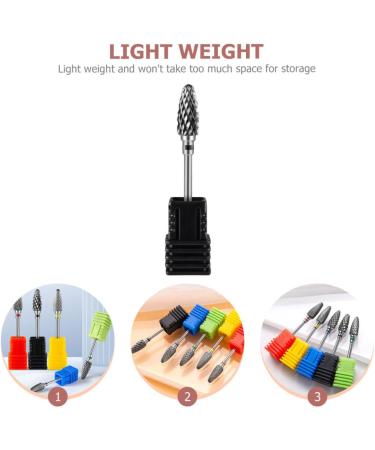 POPETPOP Nail Polisher Nail Stamping Polish Nails Nail Bits Nail Art Polishing Bits Tungsten Nail Bit Nail Drill Tips Cuticle Portable Manicure Polish Tools Nail Art Grinding Bits Vacuum 7x1.3cm As Shown 4 - Buy Online on GoSupps.com