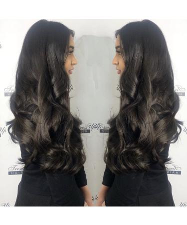 Body Wave Clip In Human Hair Extensions - 120g 8pcs 16 #1B Natural Black - Women's Wavy Hairpiece - BW-Natural Black - Buy Online on GoSupps.com