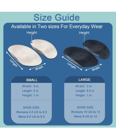 Dr. Foot Plantar Fasciitis Relief Inserts | Gel Heel Cups for Pain Arch Support & Shock Absorption | Small Black Orthotic Insoles for Men & Women - Buy Online on GoSupps.com