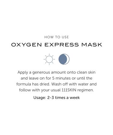 111SKIN Oxygen Express Mask - Tone Tighten & Refine Pores for Glass-Like Skin Complexion (2.53 oz) | International Shipping Available - Buy Online on GoSupps.com