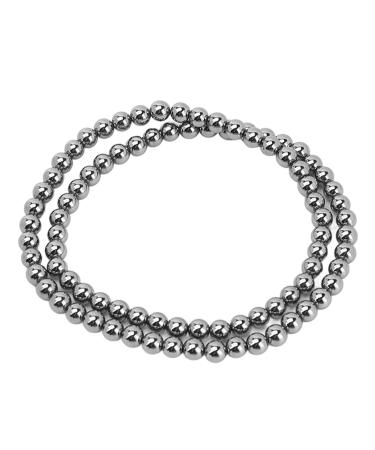 Therapy Bracelet 6mm Round Beads Relieves Pain Stylish Elastic Rope Terahertz Bracelet for Men and Women