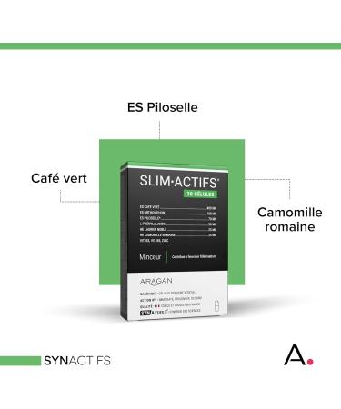 ARAGAN - Synactives - Slimactifs - Slimming Food Supplement - Piloselle Orthosiphon Green Coffee Zinc Vitamins and Essent - Buy Online on GoSupps.com
